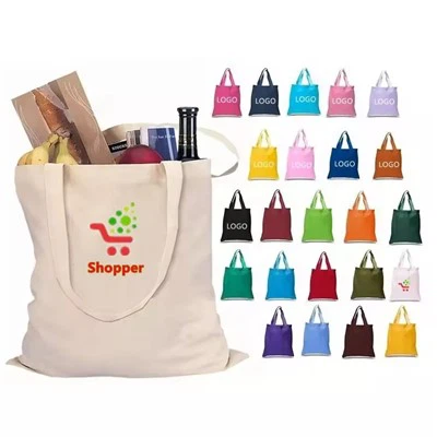 Pwomosyon koutim enprime koton twal Tote sak